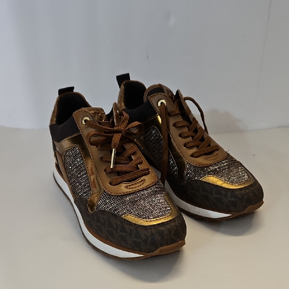 MICHAEL Michael Kors Gold and Brown Women's Sneakers